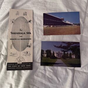Vintage Saratoga Spa Brochure and Postcards Set